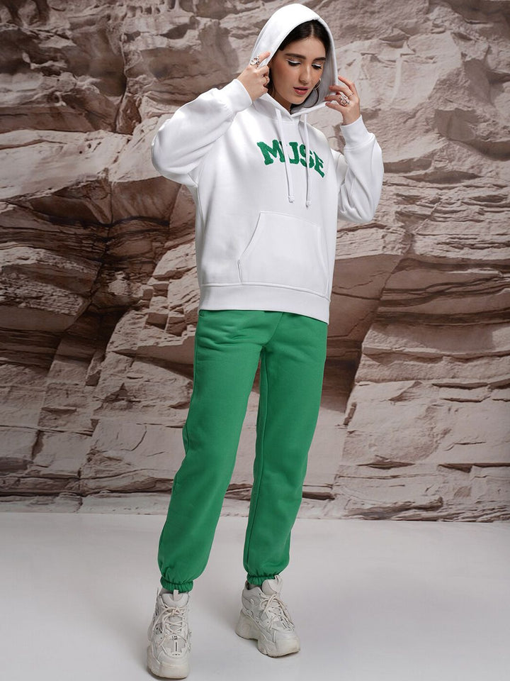 Tokyo Talkies Oversized Printed Hooded Sweatshirt & Joggers