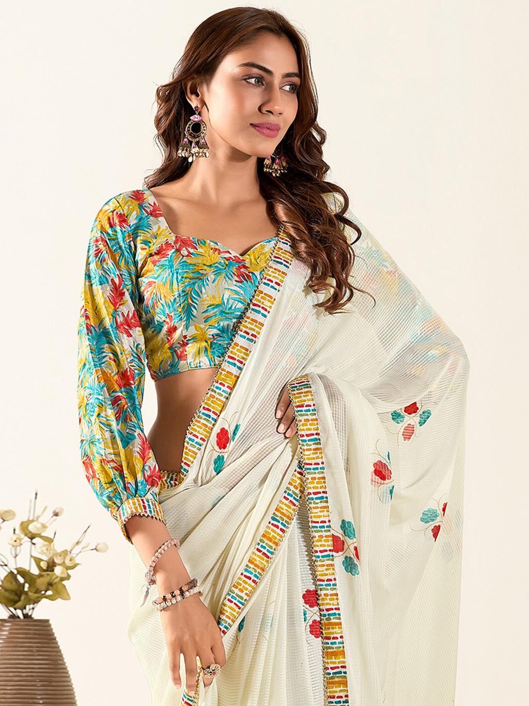 Saree mall Ethnic Motifs Pure Georgette Saree