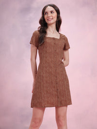 DressBerry Printed A-Line Mini Dress