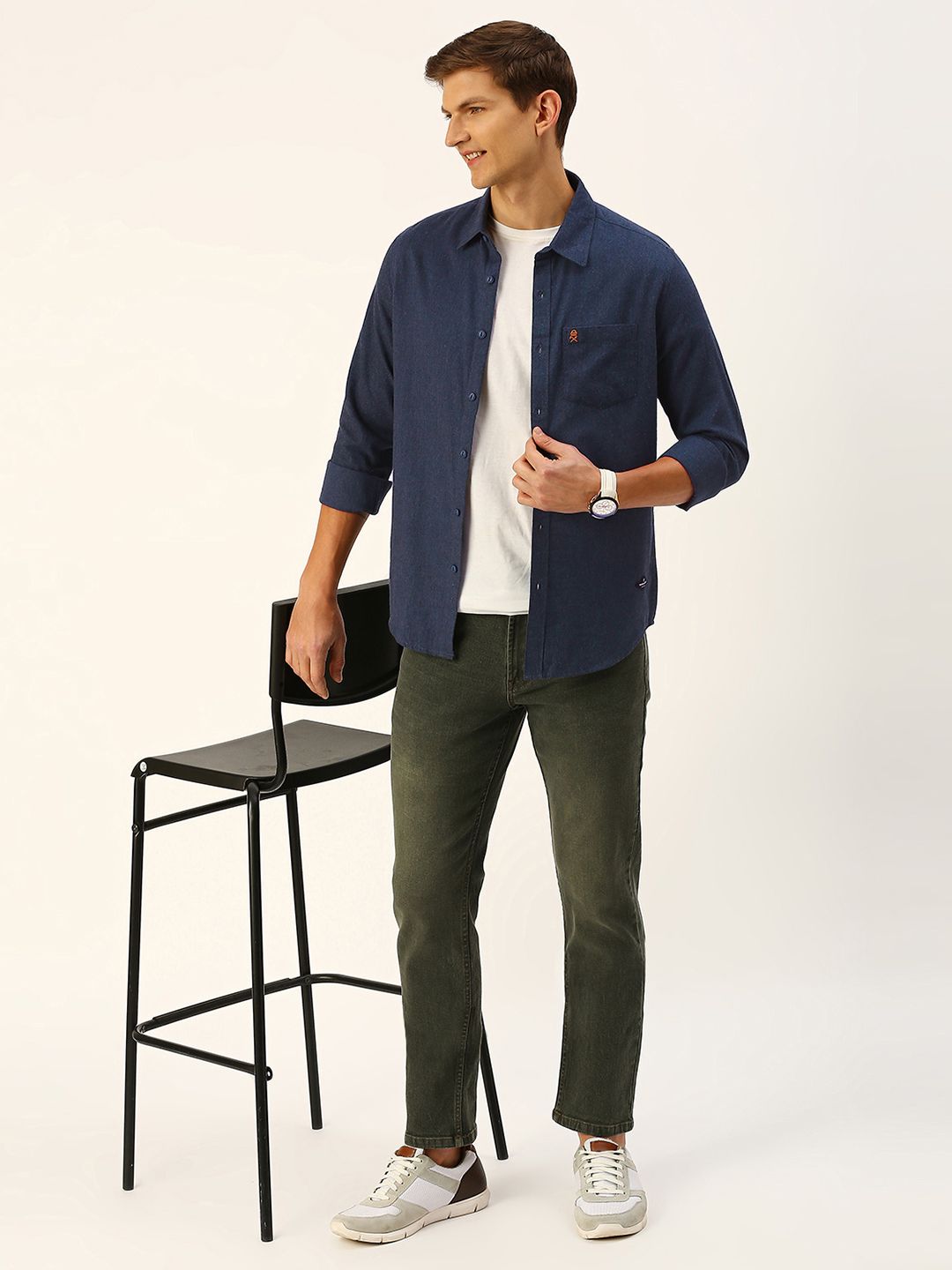 Thomas Scott Men Classic Slim Fit Flannel Casual Shirt