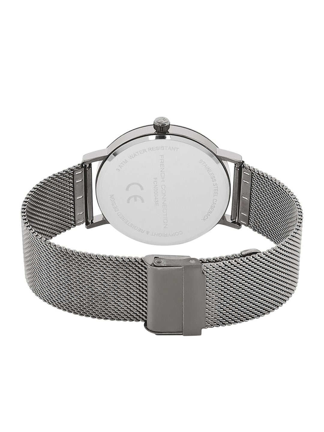 Sambungan Perancis Lelaki Lelaki Gelang Steel Gaya Tali Analog Watch FCN00043E