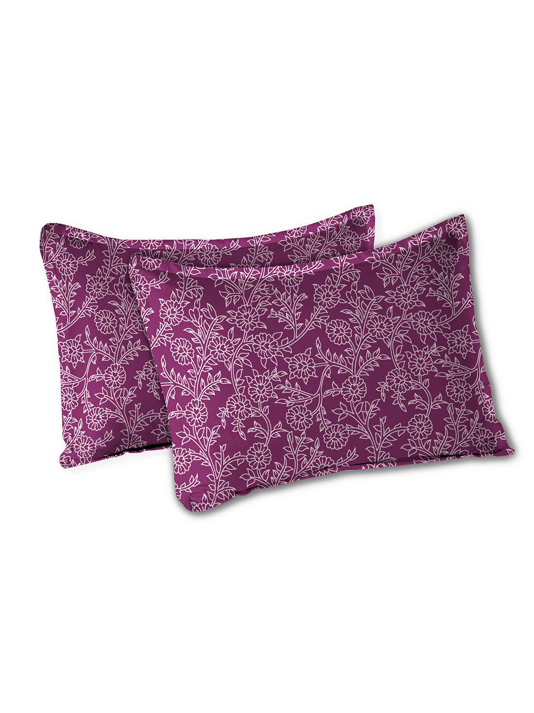 TRIDENT Desert Gardern Pink Urban Comfort Flat 144TC Queen Cotton Bedsheet Set