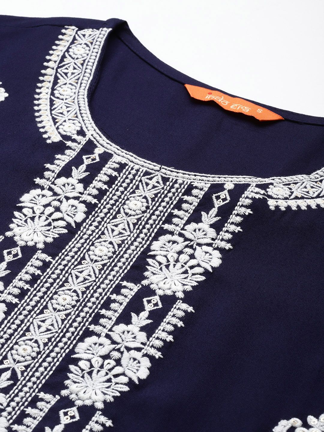 Indo Era Ethnic Motifs Embroidered Thread Work Kurta