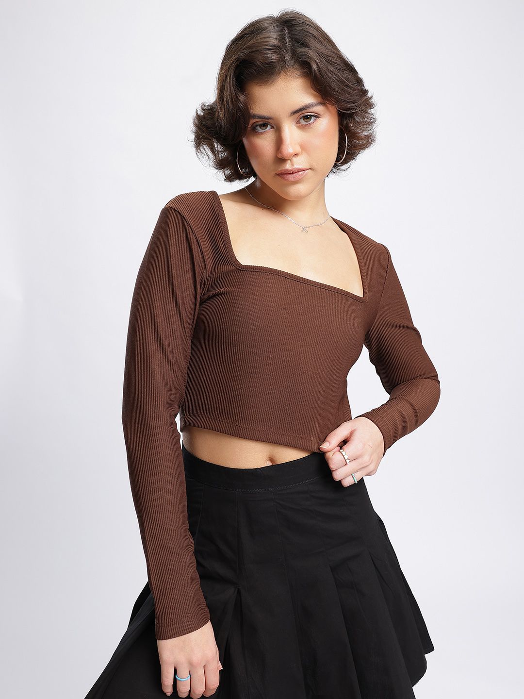 DressBerry Cutie Couture Ribbed Crop Top