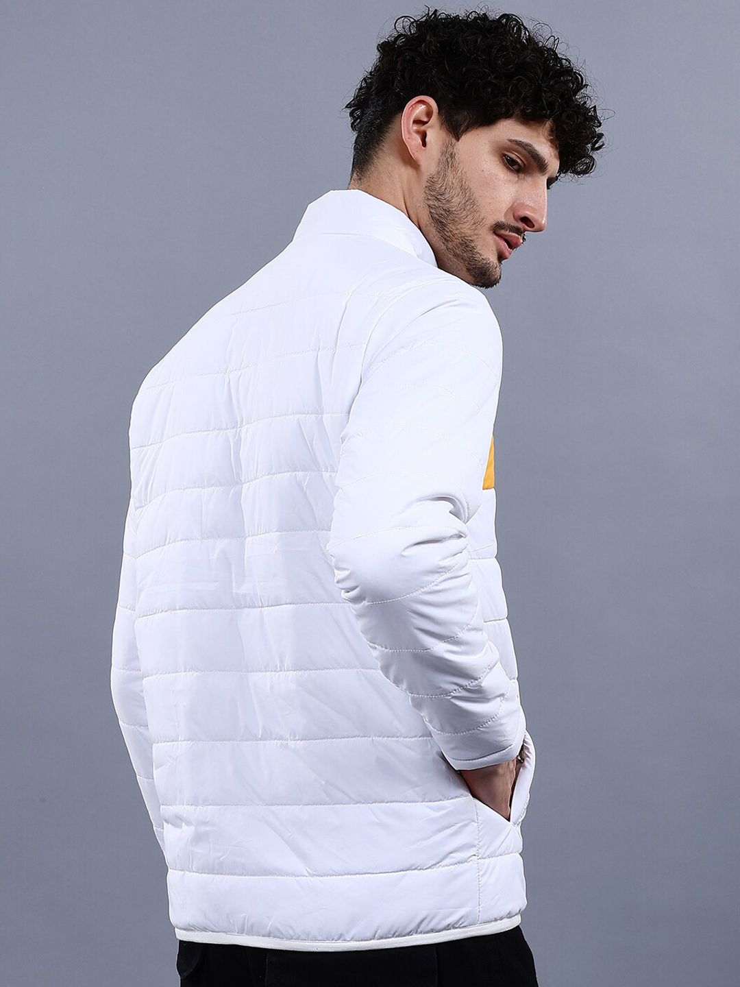 The Indian Garage Co Men Colourblock Regular Fit Puffer Jacket