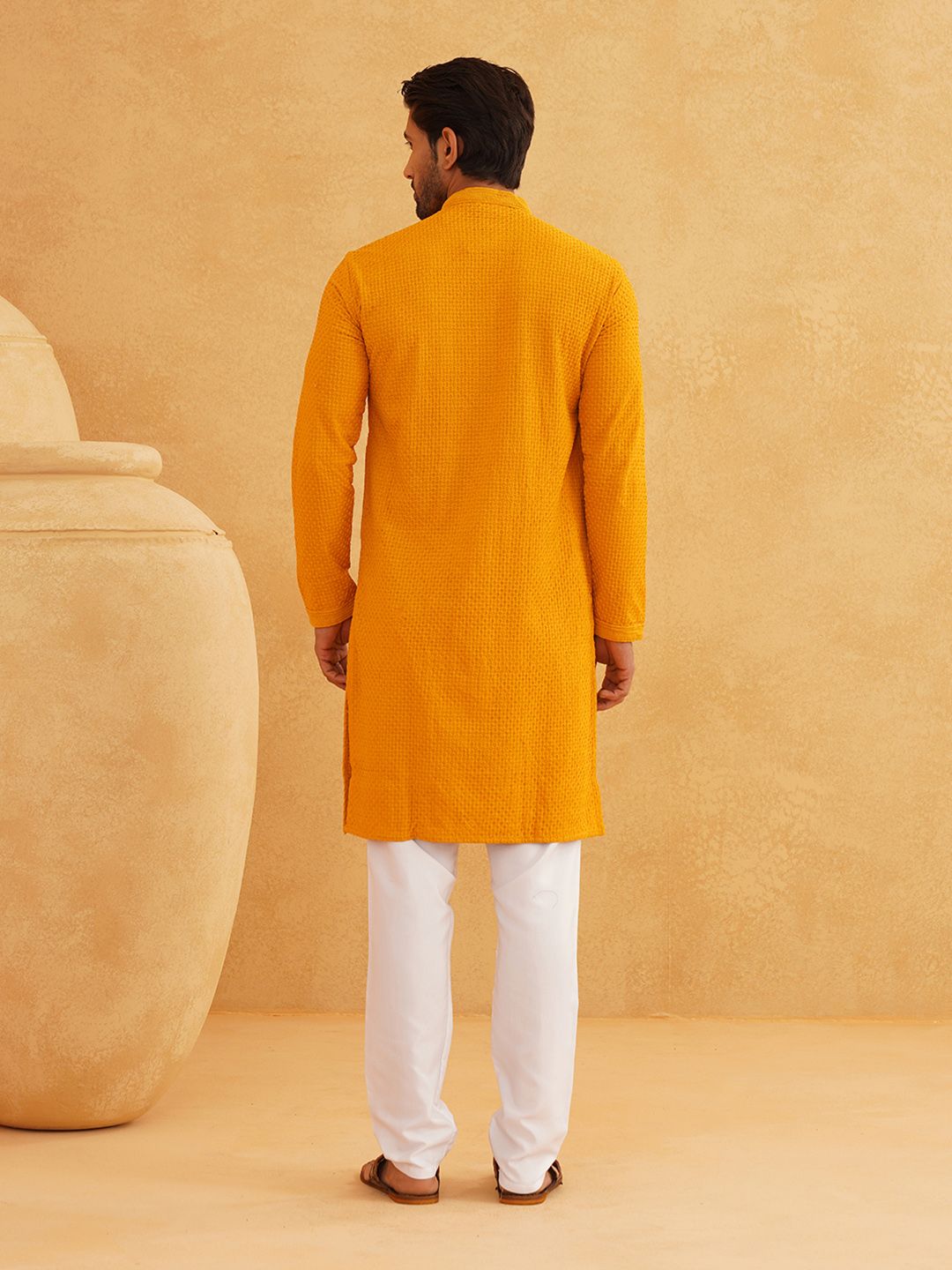 SOJANYA Embroidered Pure Cotton Straight Kurta With Pyjamas