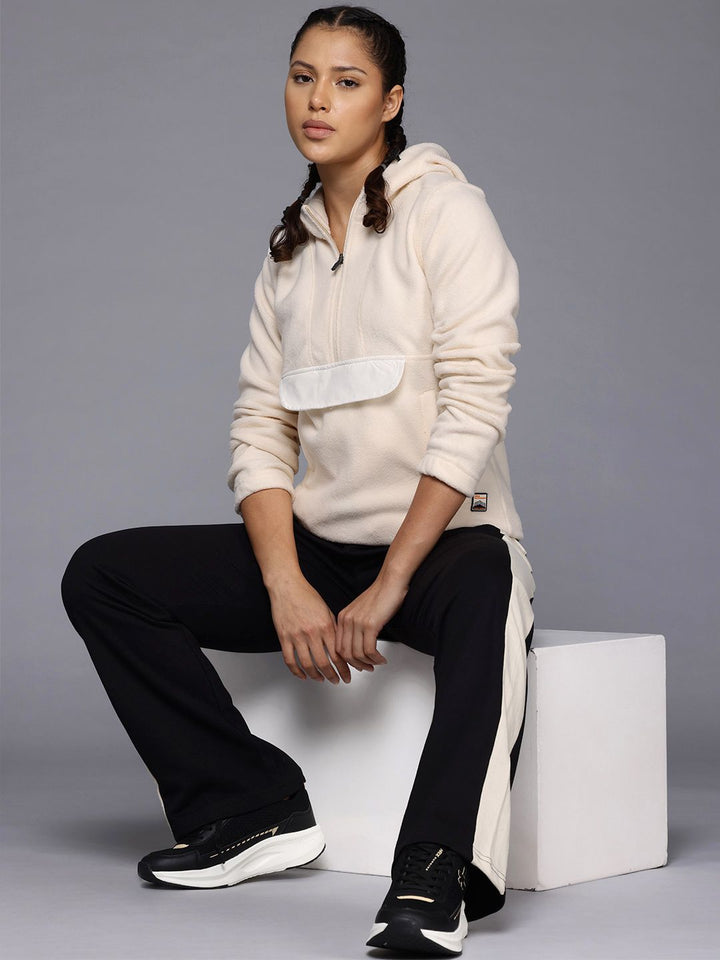 HRX by Hrithik Roshan Hooded Half-Zipper Sweatshirt