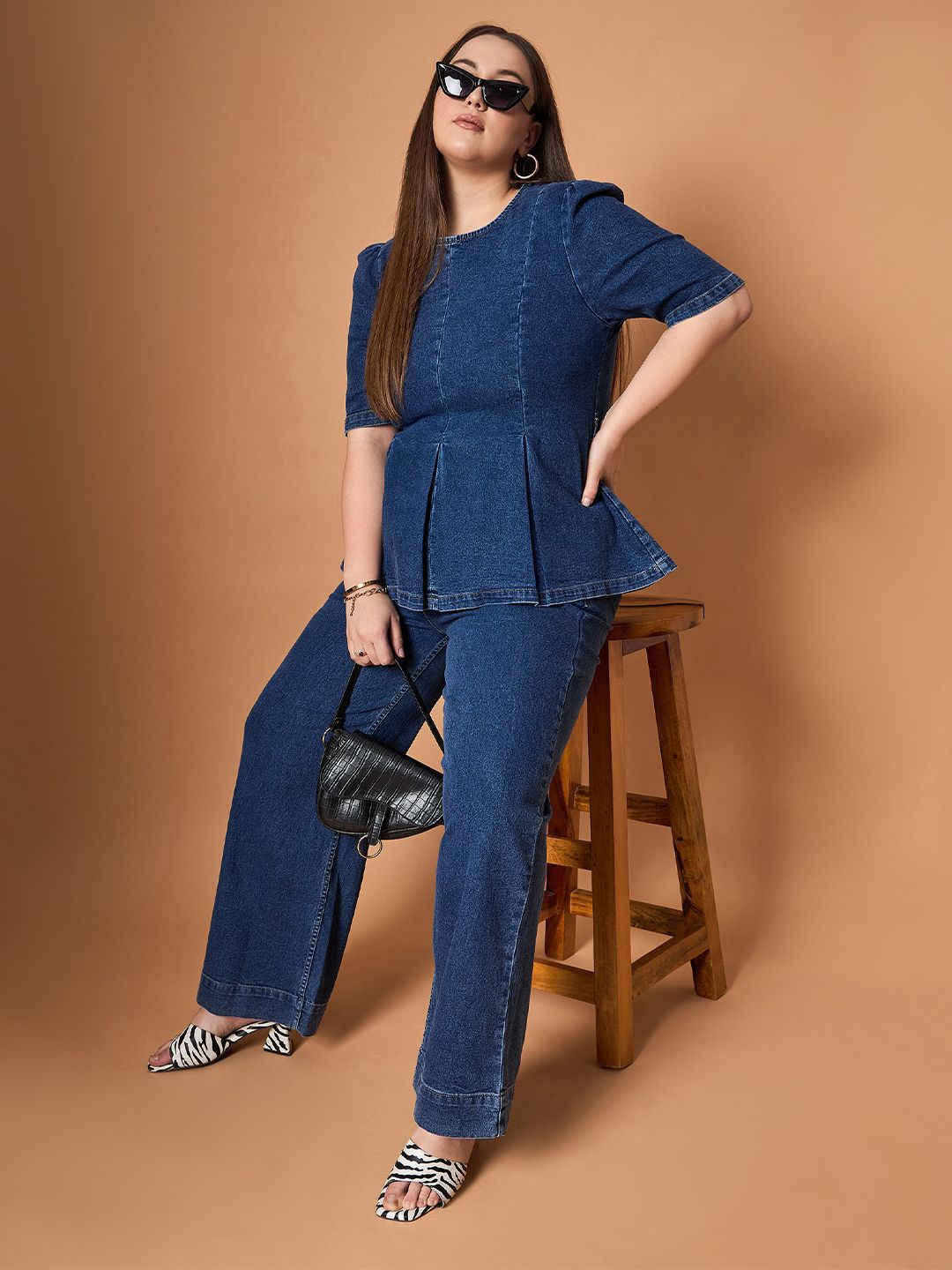 SASSAFRAS Curve Top With Jeans Co-Ords