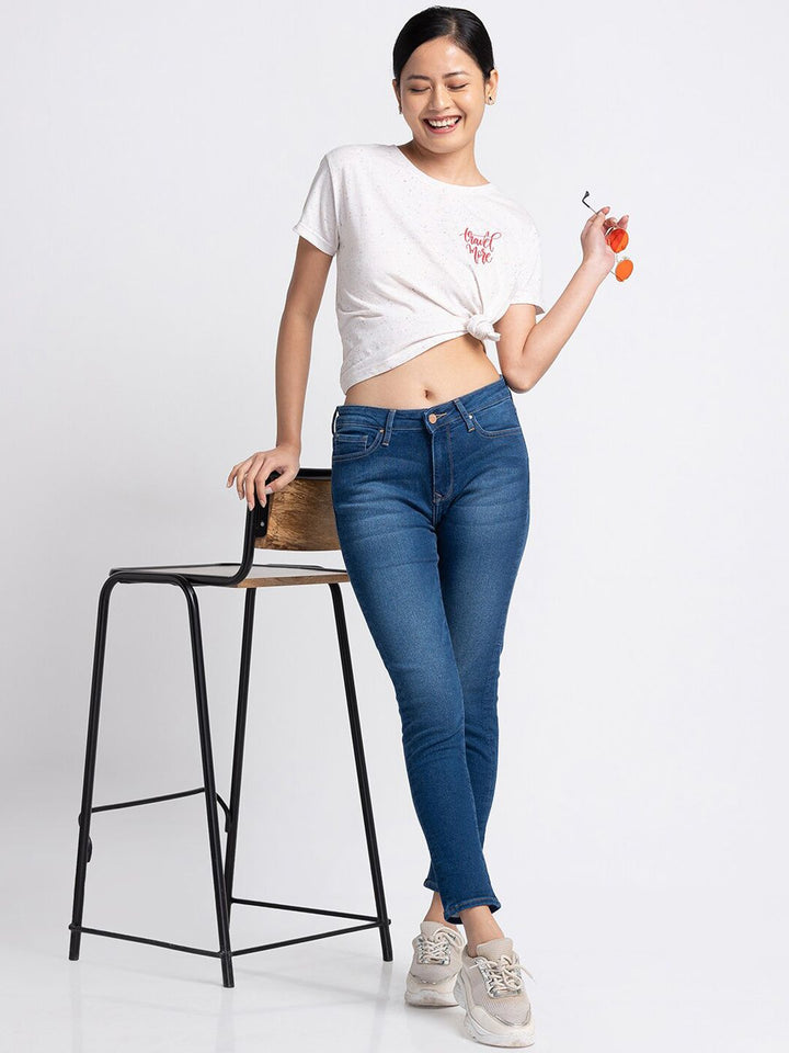 SPYKAR Women Blue Skinny Fit Light Fade Jeans