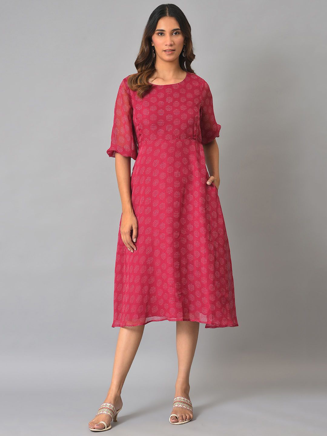 W A-Line Midi Dress