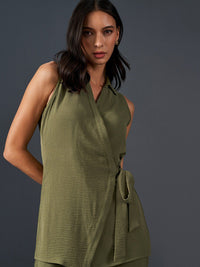 AND V-Neck Sleeveless Top With Palazzo