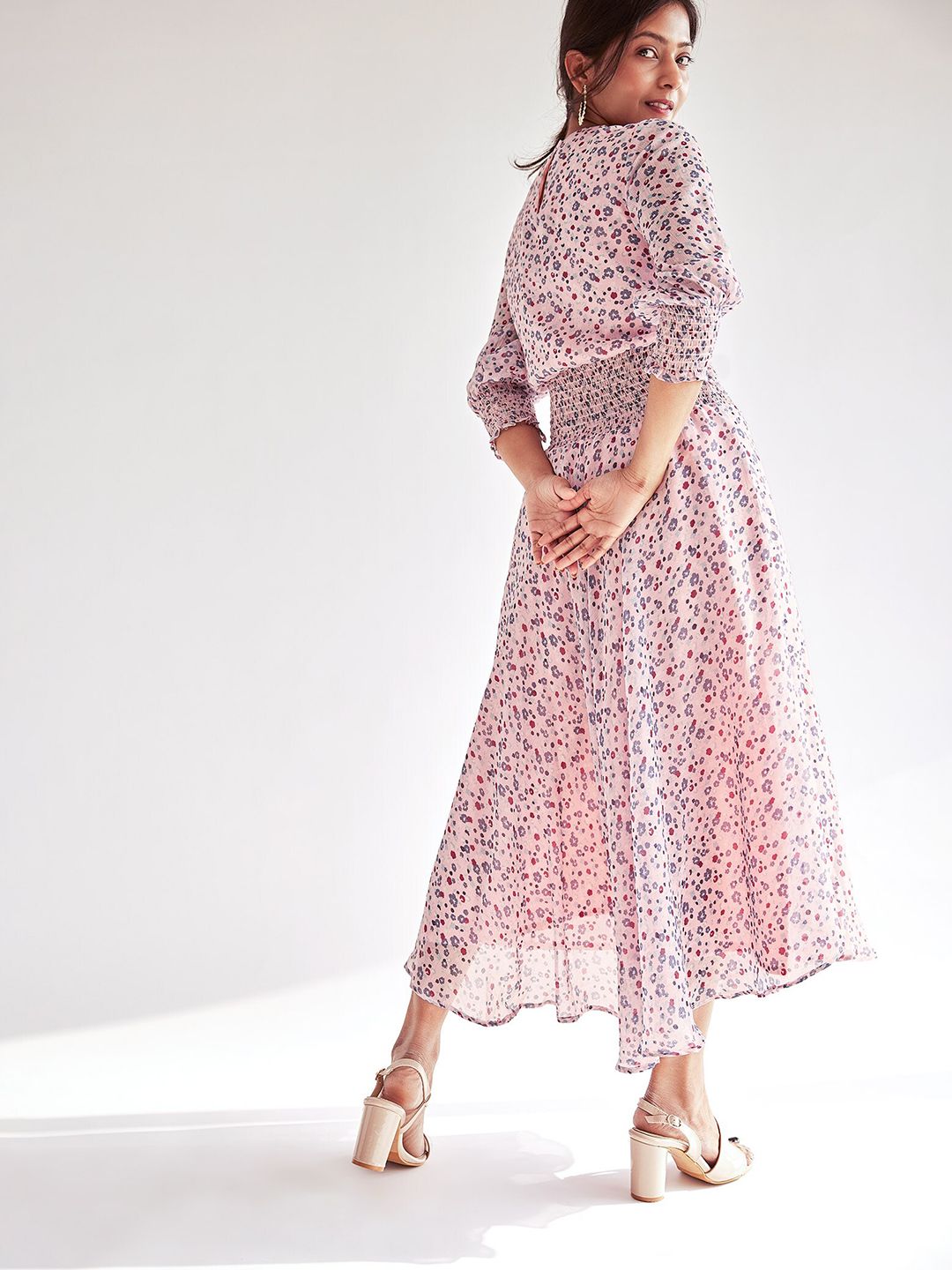 The Label Life Floral Print Fit & Flare Maxi Dress