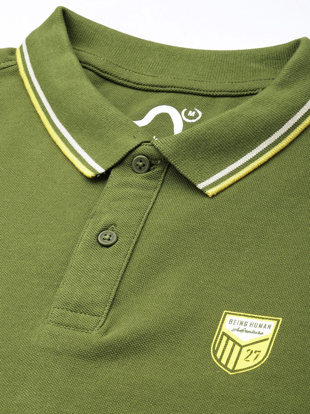 Menjadi kemeja t-shirt kolar kapas polo murni manusia