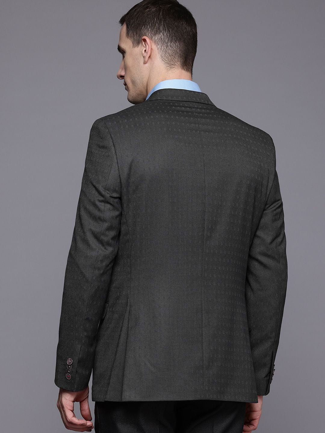 Raymond Textured Regular Fit Single-Breasted Formal Blazer