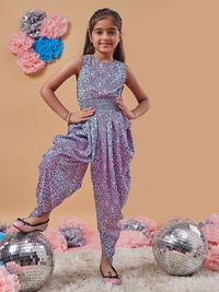 pspeaches Girls Abstract Printed Basic Jumpsuit