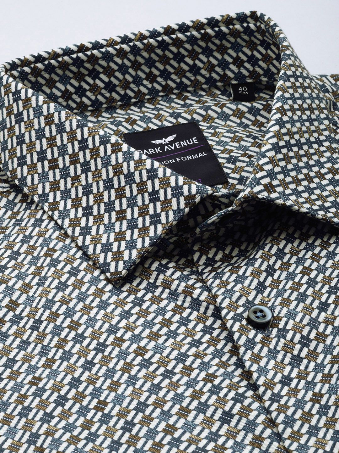 Park Avenue Slim Fit Printed Pure Cotton Formal Shirt