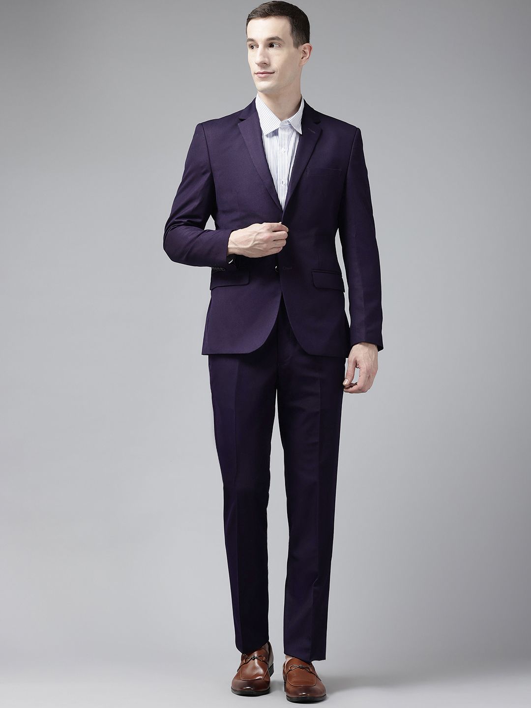 Park Avenue bertelur Lapel Collar Slim Fit 2 Piece Formal Suit