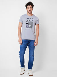 SPYKAR Graphic Printed Cotton Slim Fit T-shirt