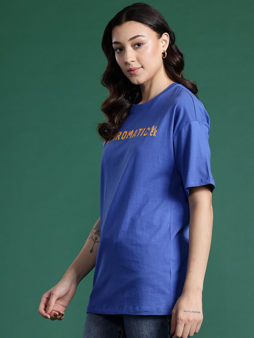 DressBerry Printed Drop-Shoulder Sleeves T-shirt