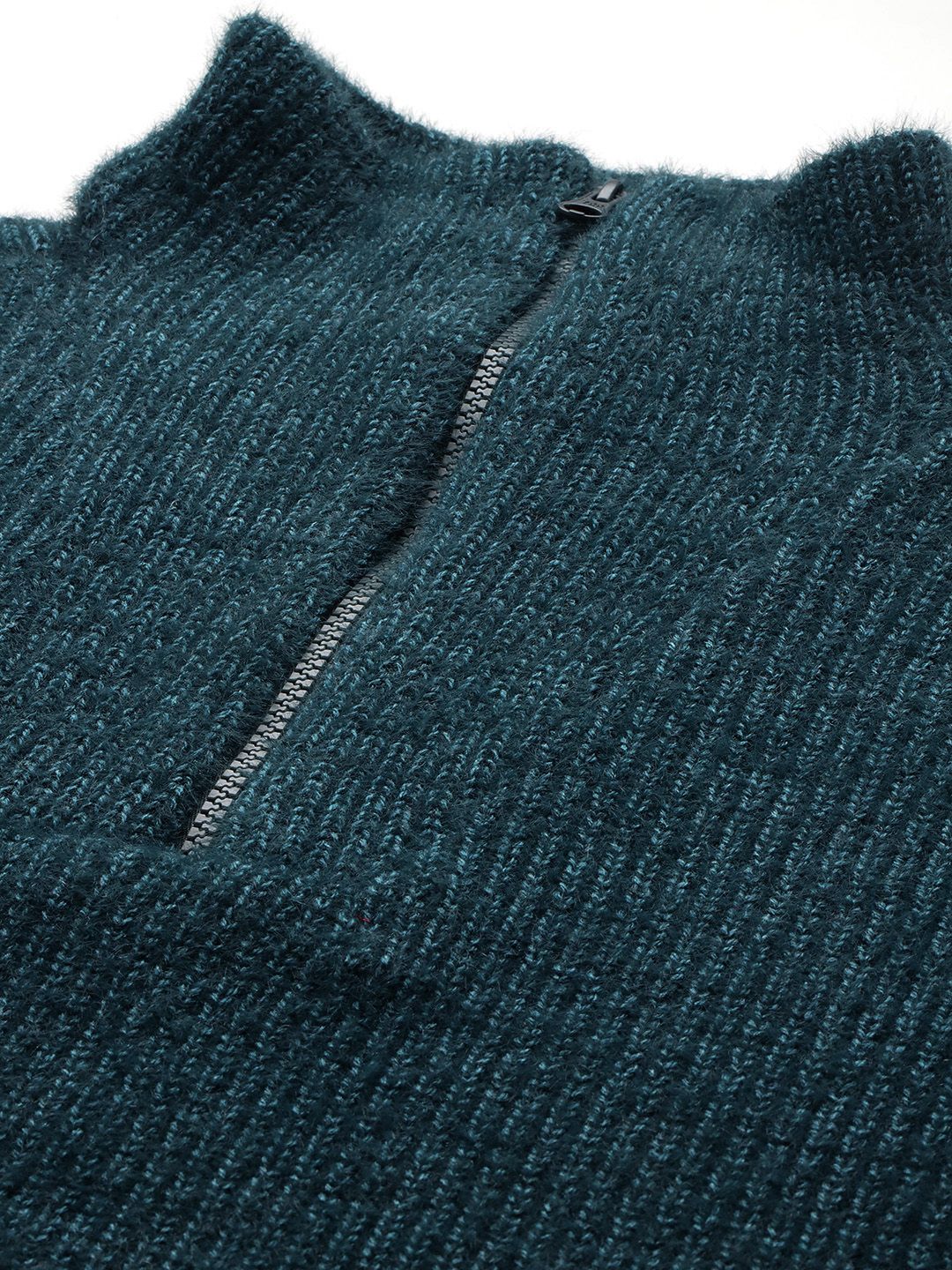 all about you Ribbed Acrylic Longline Pullover