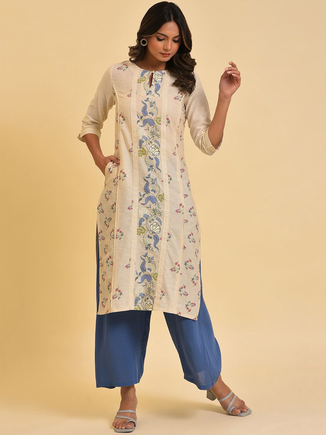 W Women Blue Culottes Trousers