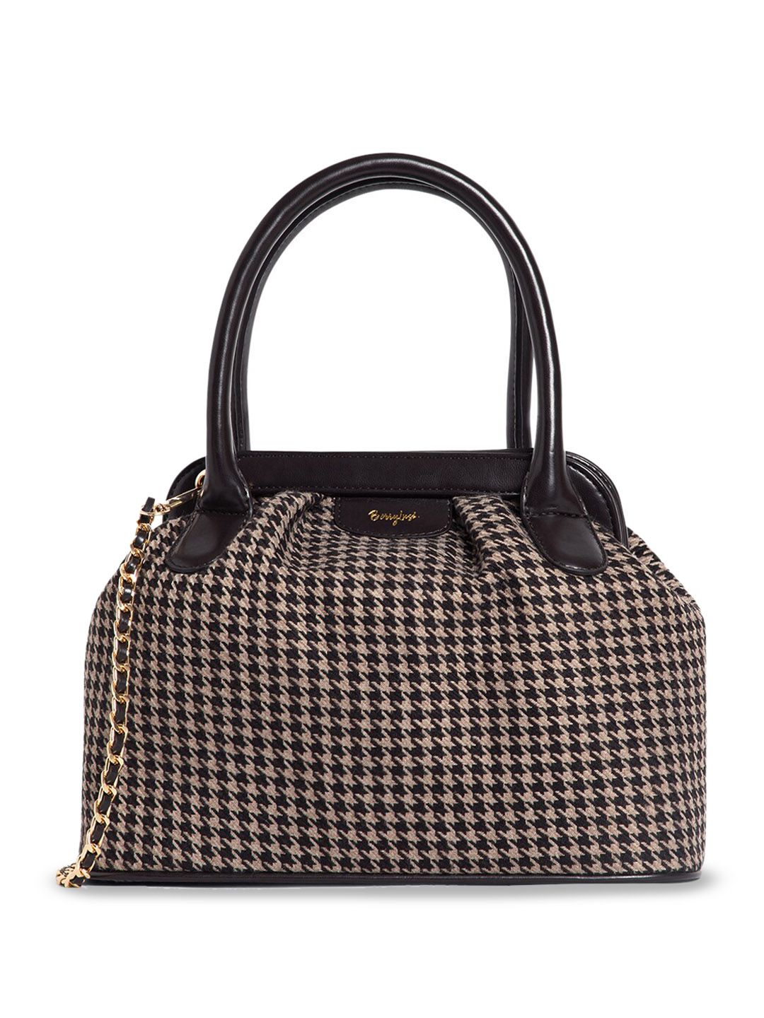Berrylush Checked Bucket Handheld Bag