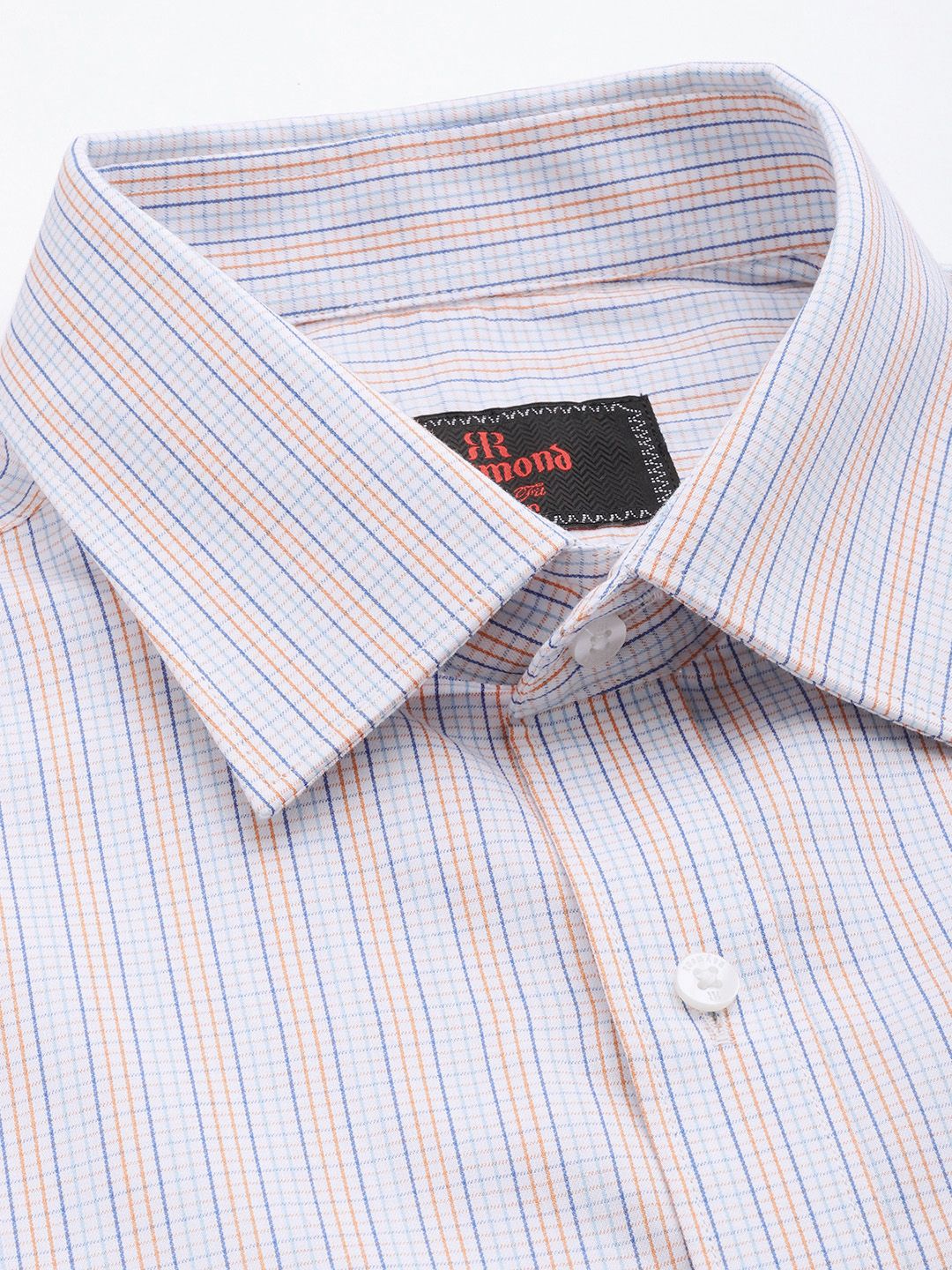 Raymond Micro Checked Slim Fit Opaque Pure Cotton Formal Shirt