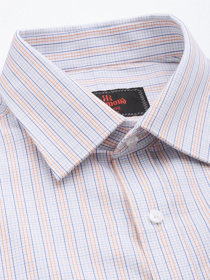 Raymond Micro Checked Slim Fit Opaque Pure Cotton Formal Shirt