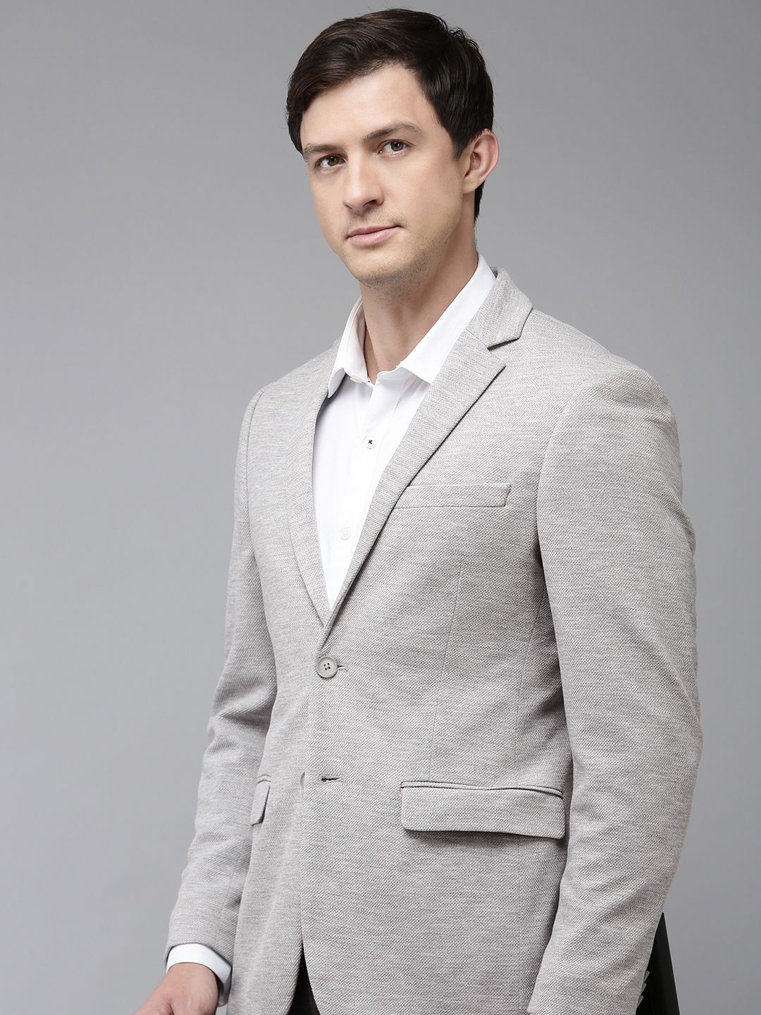 Park Avenue Notched Lapel Single Breasted Super Slim Fit Formal Blazer