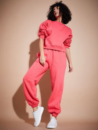 SASSAFRAS BASICS Fleece Oversized Sweatshirt With Joggers