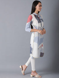 W Women Blue Printed Kurta