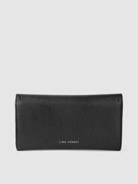 Lino Perros Women Snakeskin Textured Three Fold Wallet