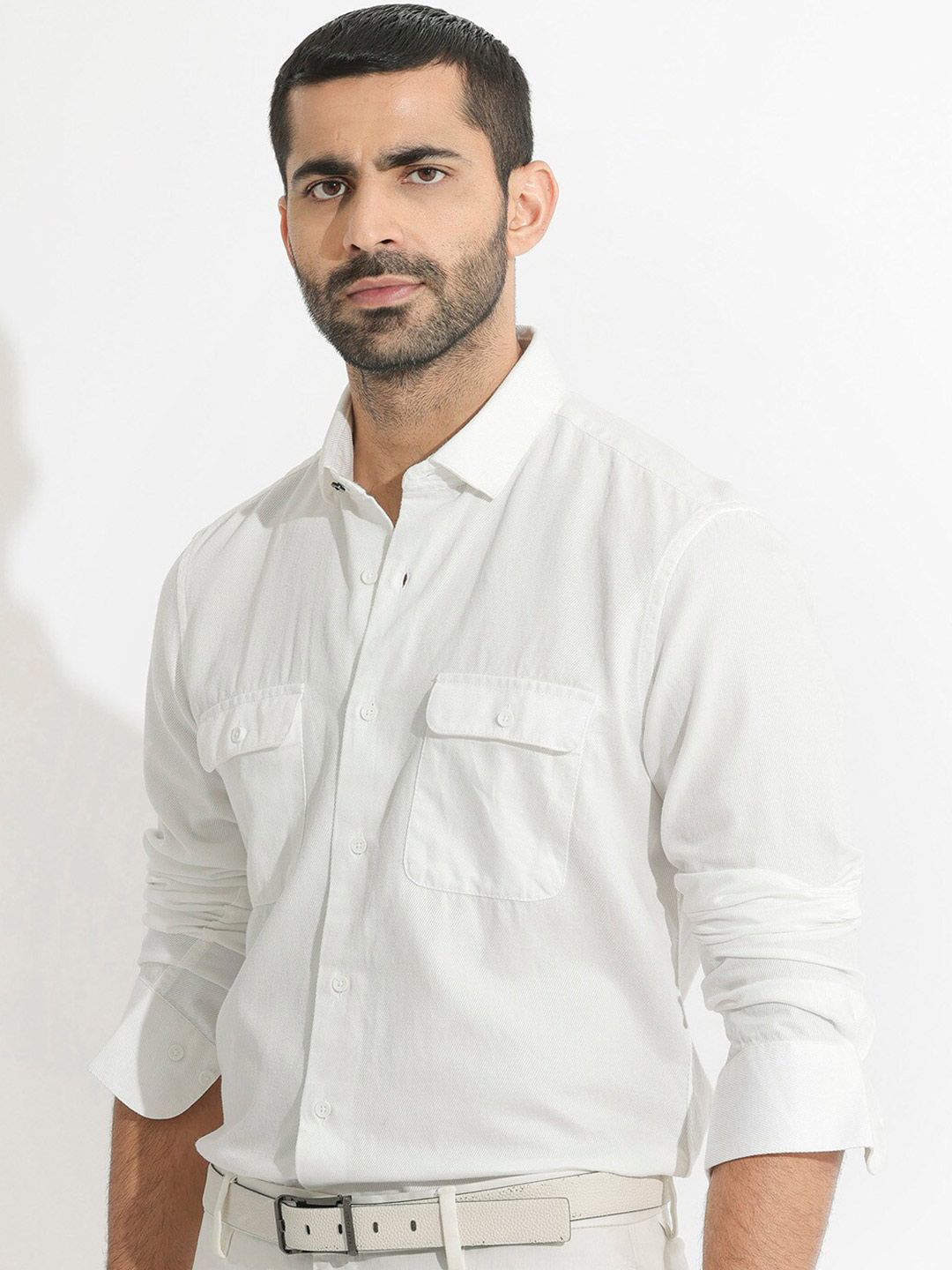 RARE RABBIT Men Lipton Slim Fit Classic Cotton Shirt