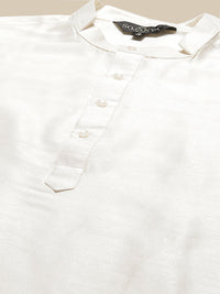 SOJANYA Mandarin Collar Straight Kurta with Pyjamas with Woven Design Nehru Jacket