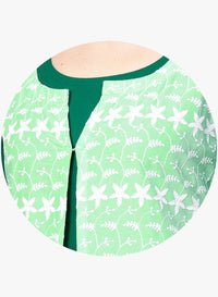 Green Woven Design Anarkali Kurta With Jacket