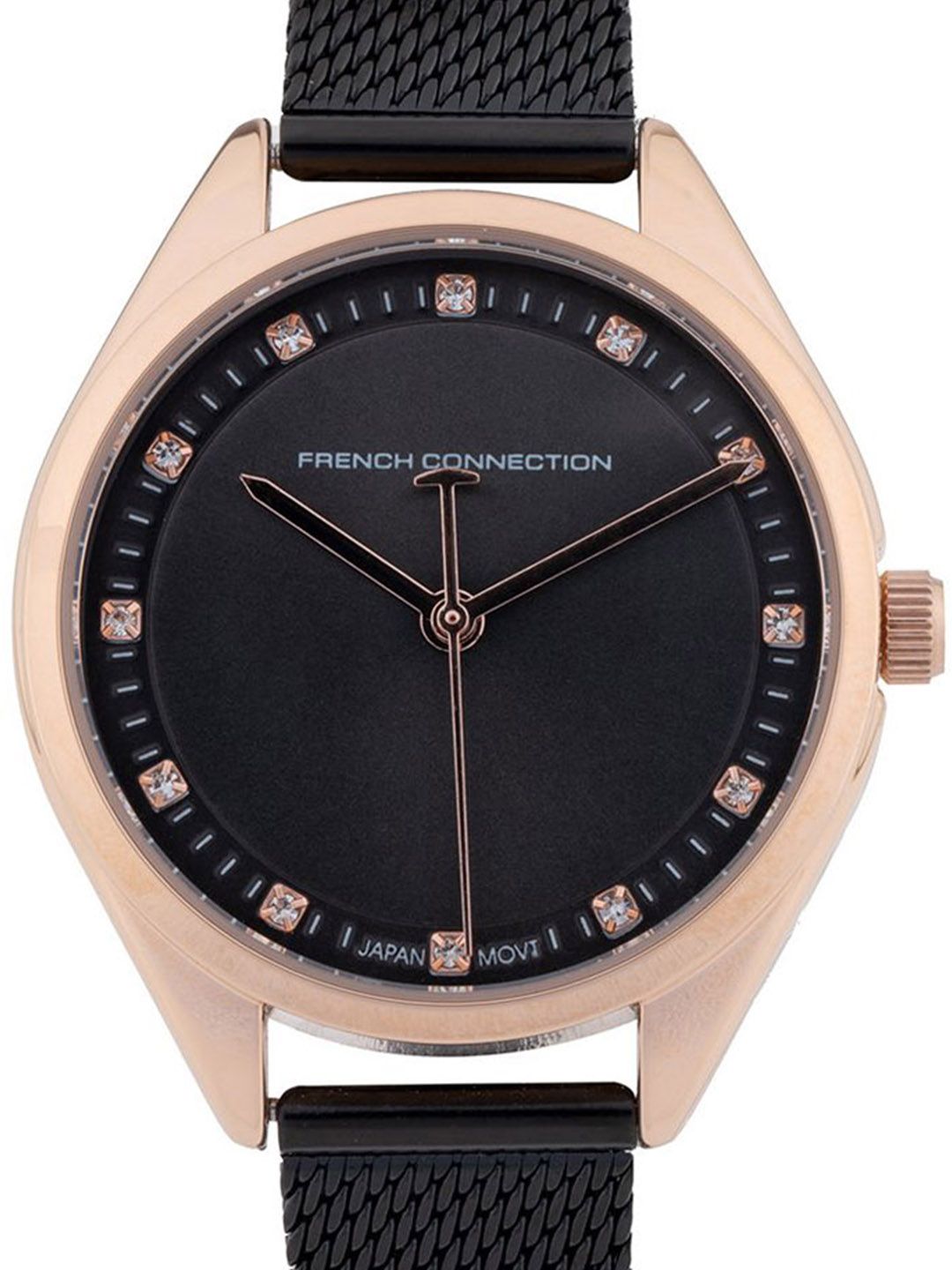 Sambungan Perancis Wanita Dail Dail & Gelang Gaya Tali Analog Watch FCK4BM