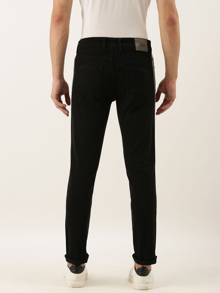 The Indian Garage Co Men Black Slim Fit Mid-Rise Clean Look Jeans