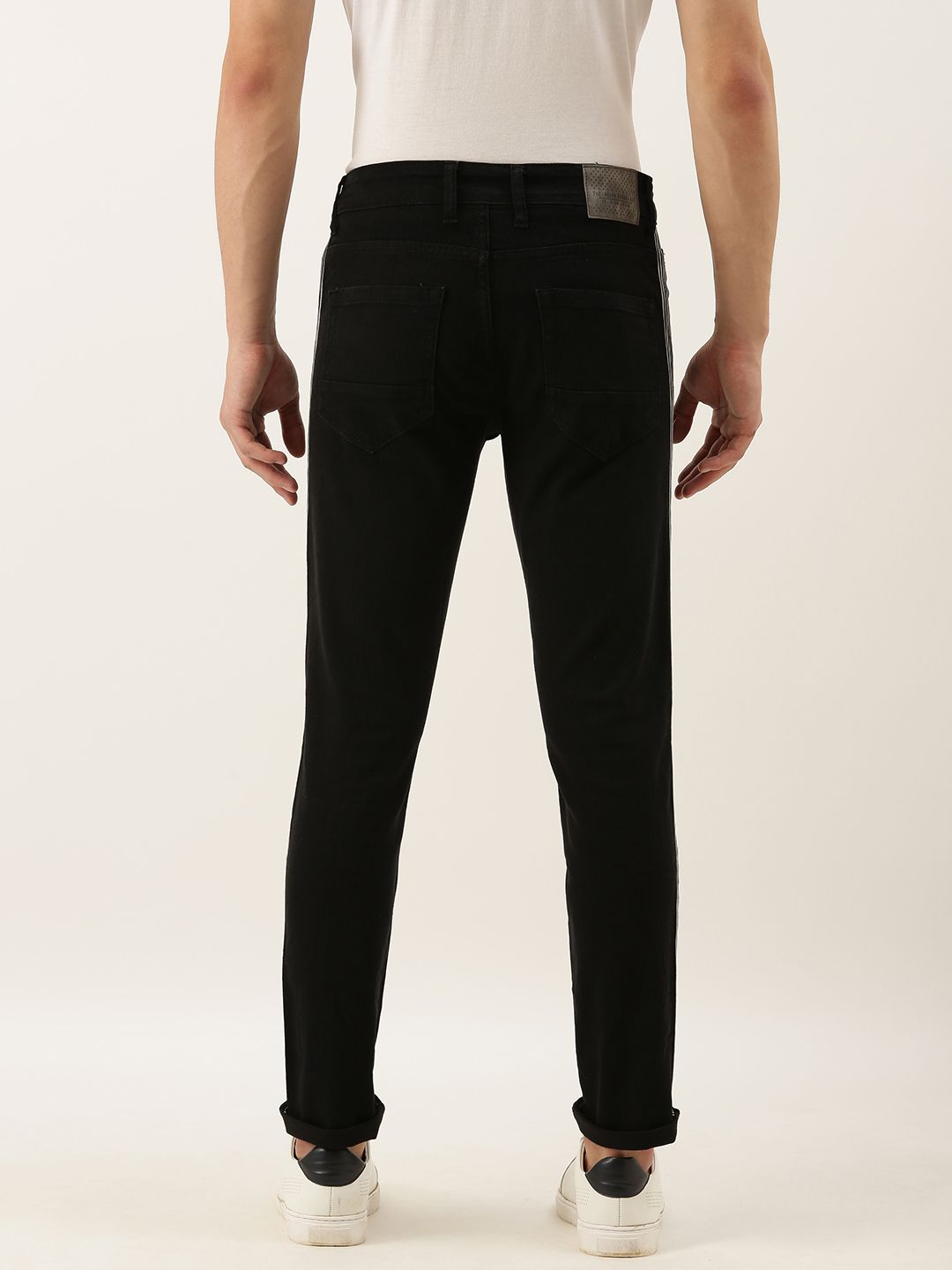 The Indian Garage Co Men Black Slim Fit Mid-Rise Clean Look Jeans