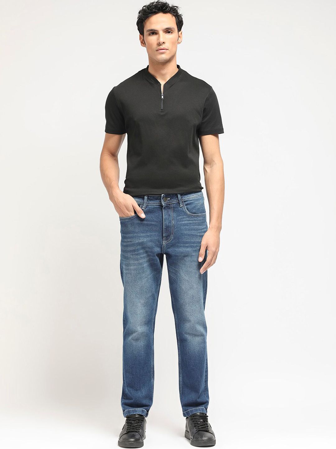 RARE RABBIT Men Polin Regular Fit Cotton Jeans
