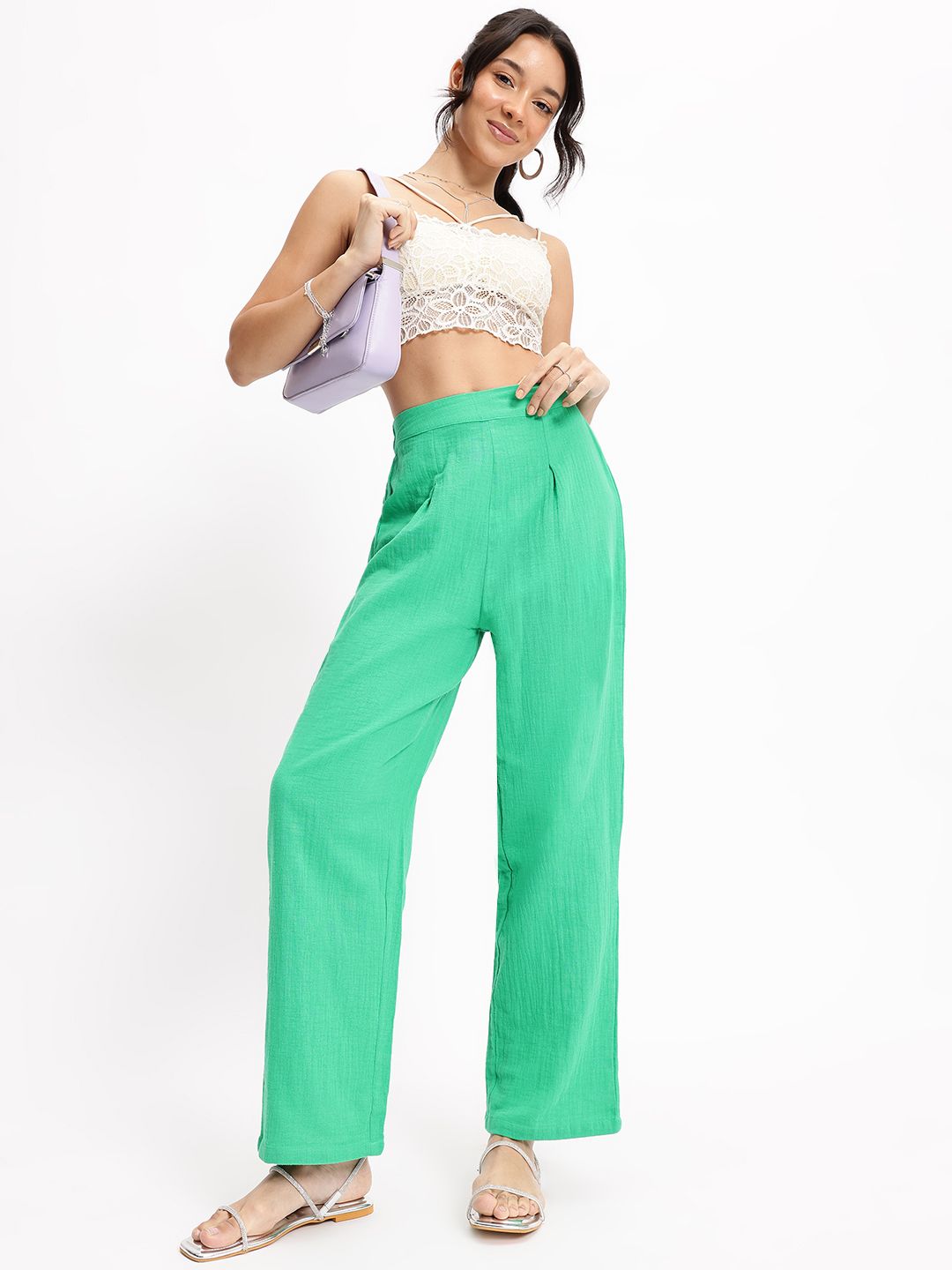 DressBerry Women Comfy Chic Parallel Trousers