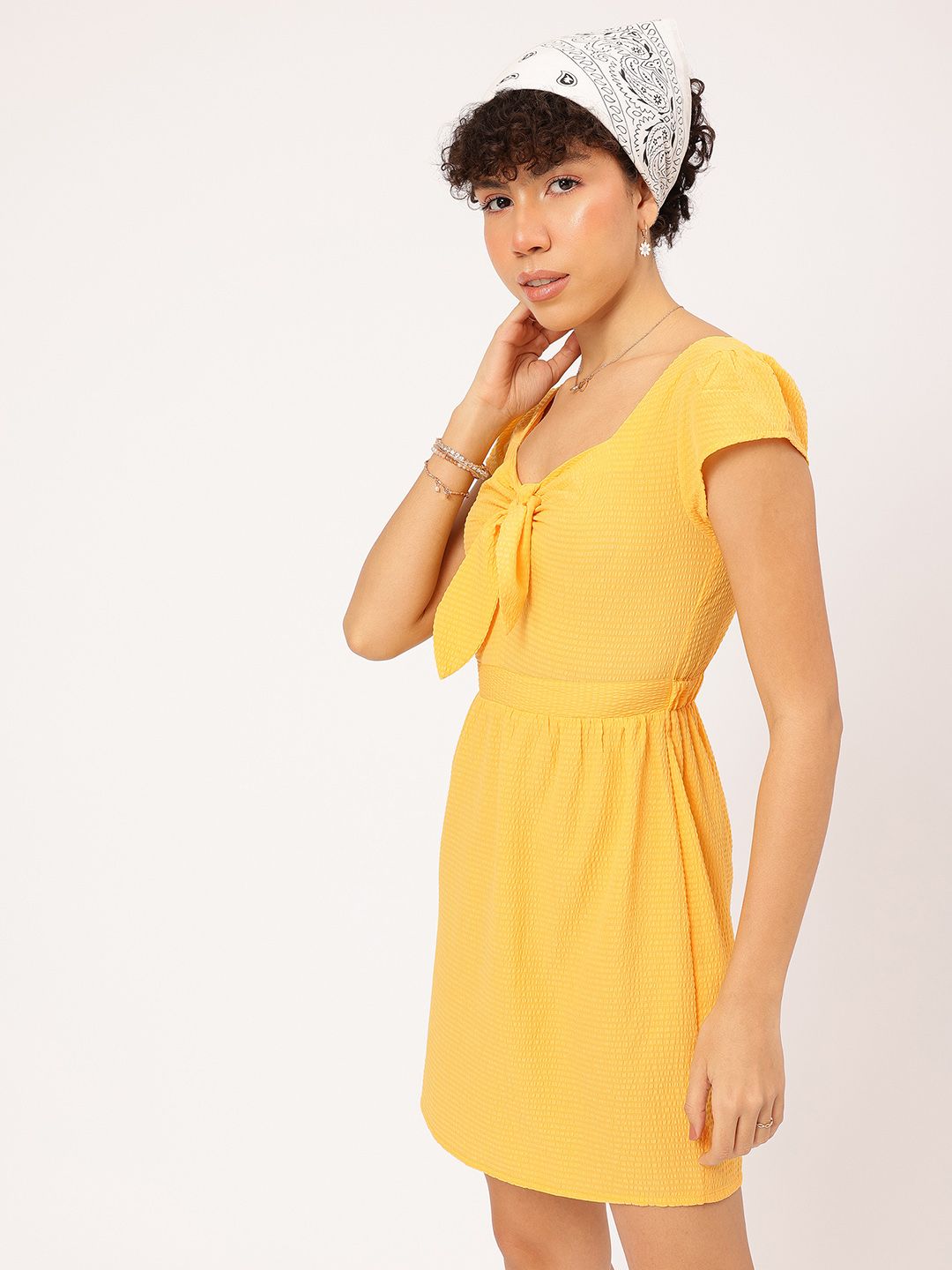 DressBerry Dreamy Drip Seersucker A-Line Mini Dress