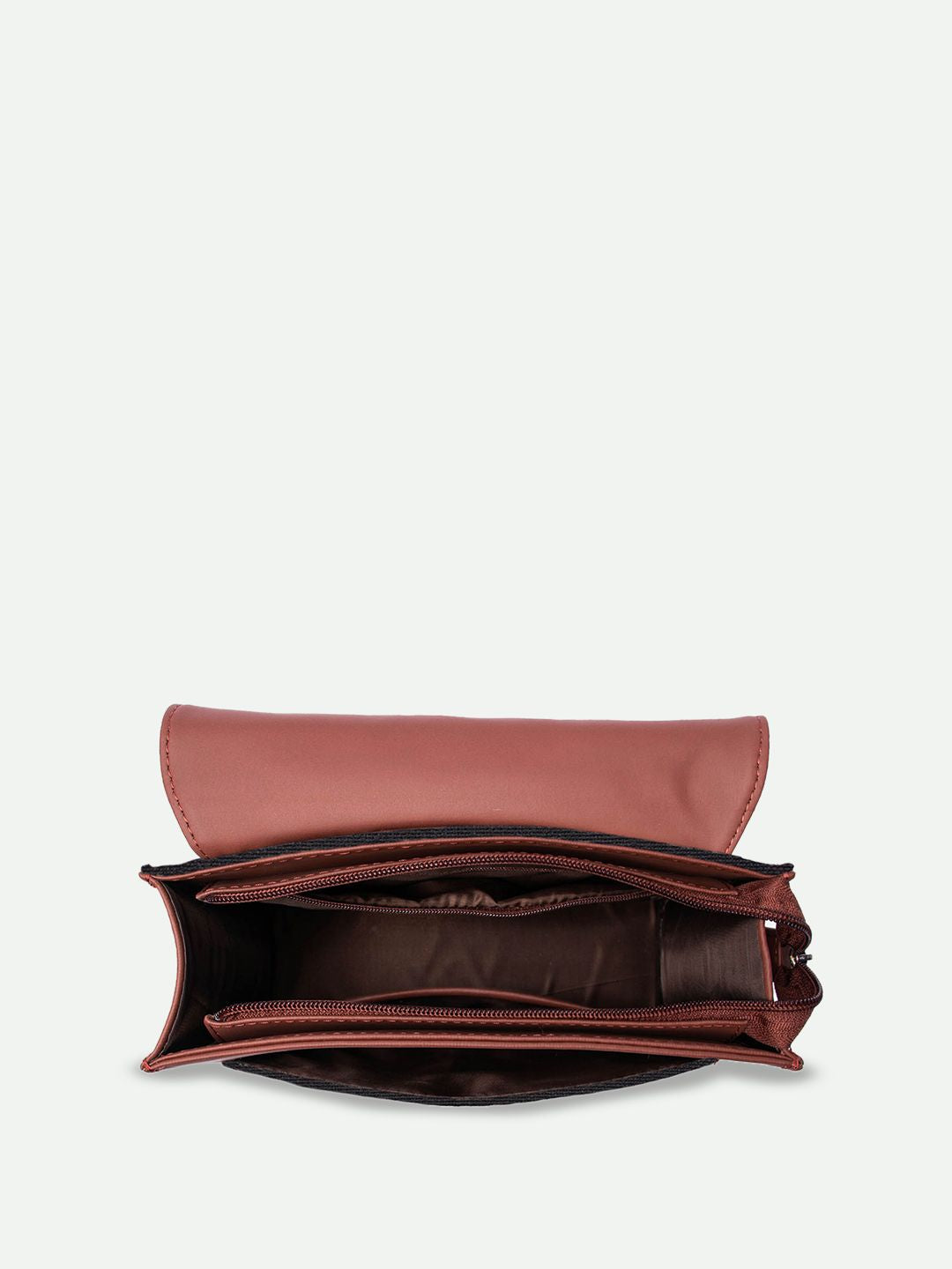 ZOUK Wanita Solid Structured Beg Bahu Tali Selendang boleh tanggal dengan berjumbai