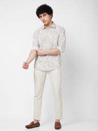 SPYKAR Abstract Opaque Printed Cotton Casual Shirt