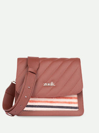 ZOUK Women Stripes Structured Basic Sling Bag