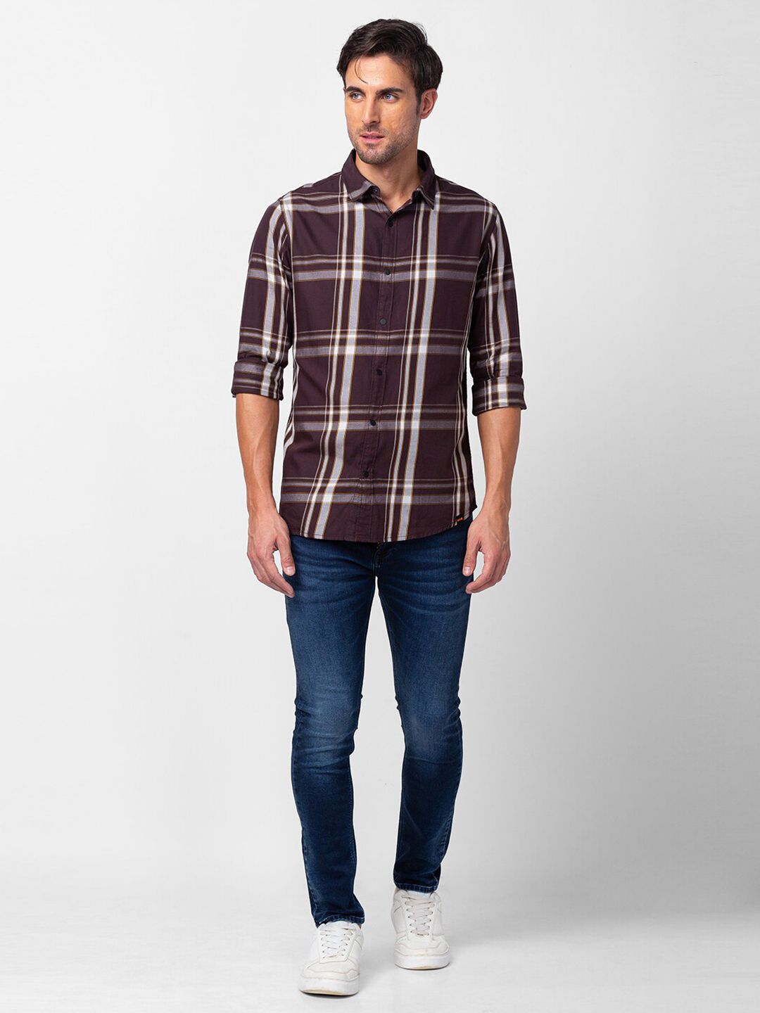 SPYKAR Men Tartan Checked Casual Shirt