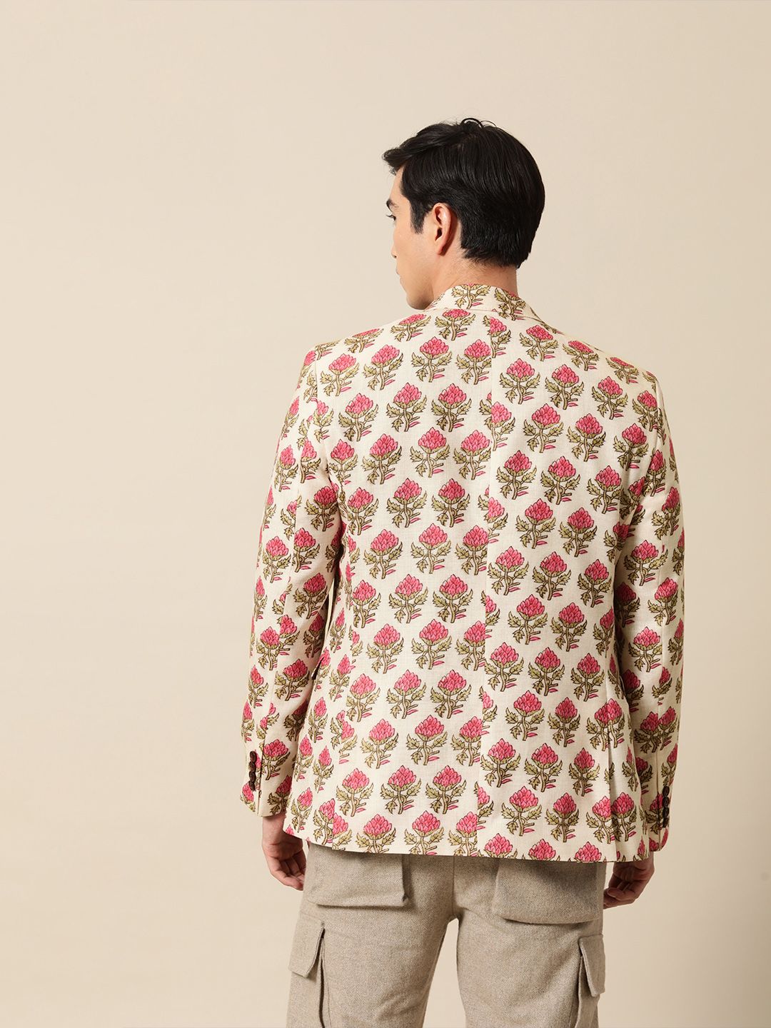 Mr. Bowerbird Tailored-Fit Floral Printed Single Breasted Casual Blazer