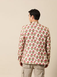 Mr. Bowerbird Tailored-Fit Floral Printed Single Breasted Casual Blazer