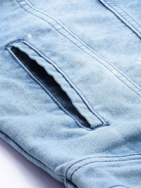The Indian Garage Co Men Washed Slim Fit Denim Jacket