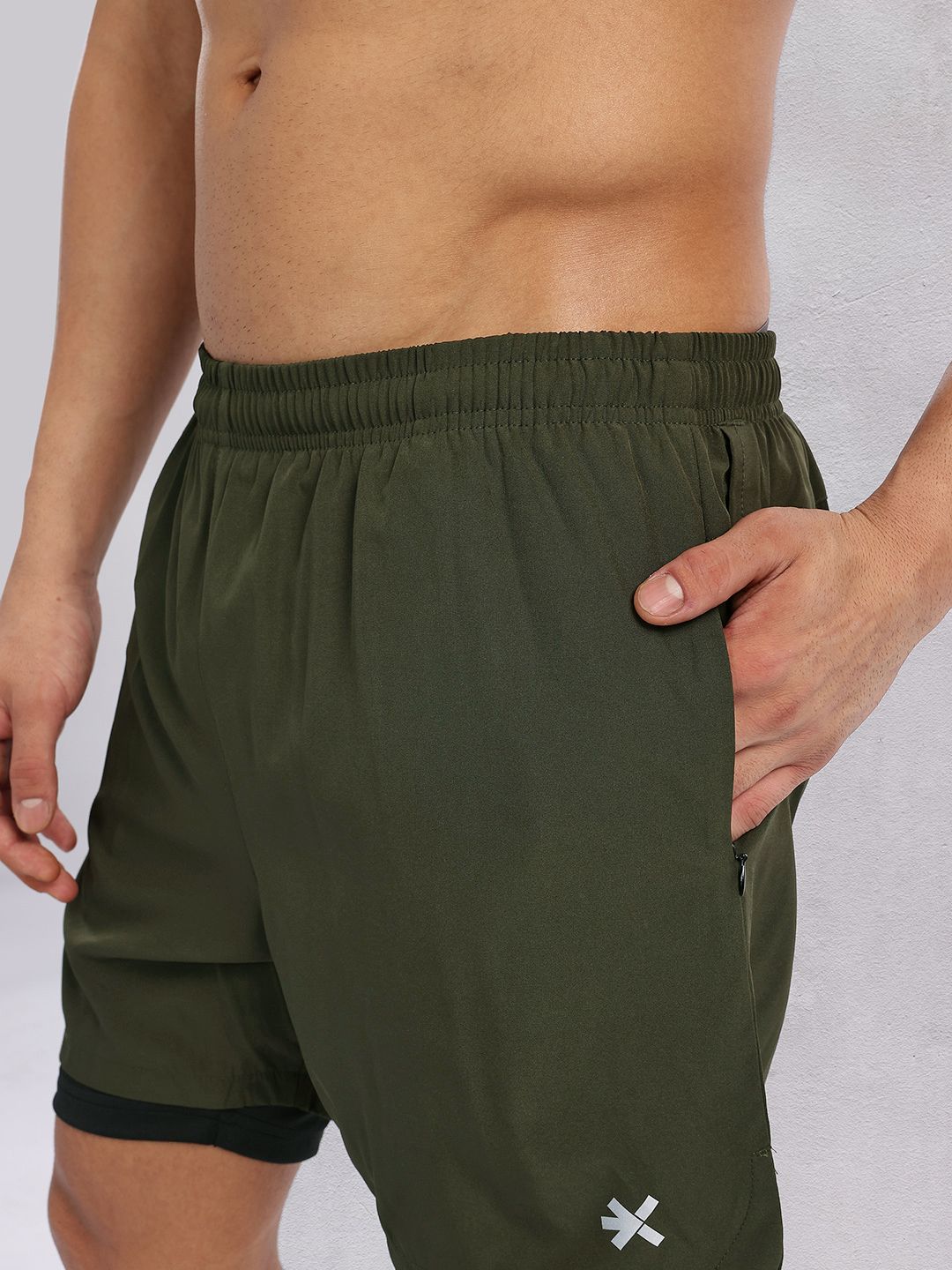 HRX by Hrithik Roshan Men Rapid-Dry Training Shorts With Inner Tights