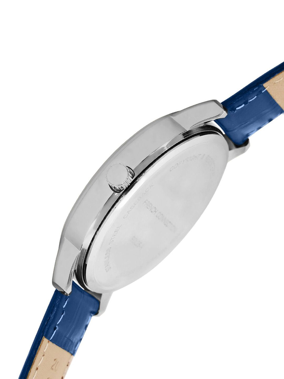 French Connection Men Blue Dial & Blue Leather Straps Analogue Watch- FCL25-C-Blue